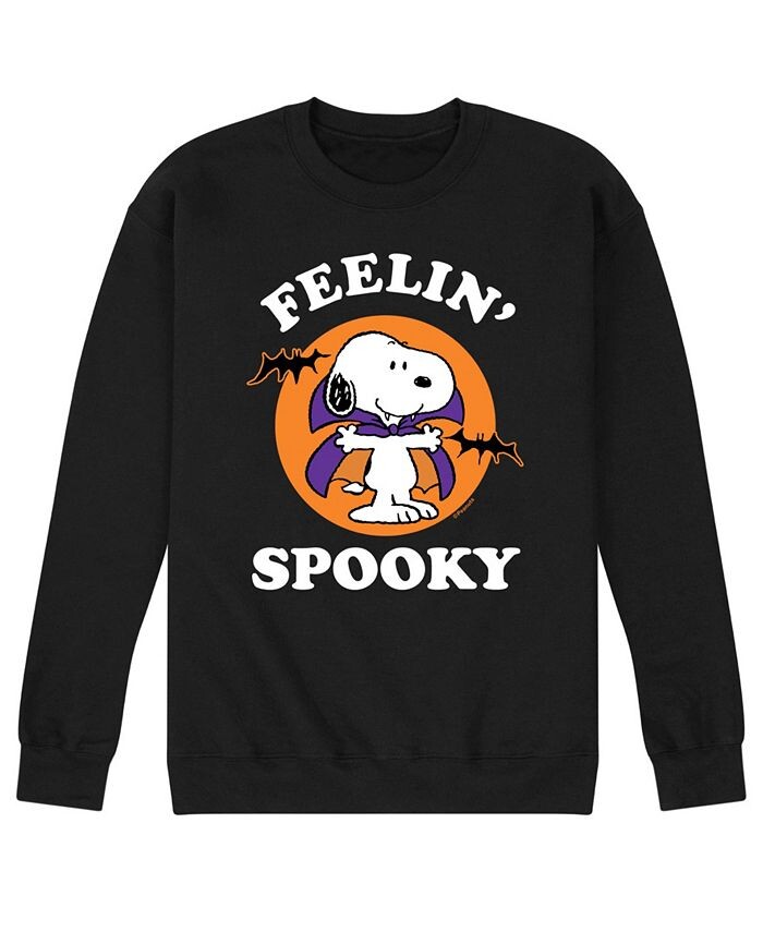 

Мужская флисовая футболка Peanuts Feeling Spooky AIRWAVES, черный