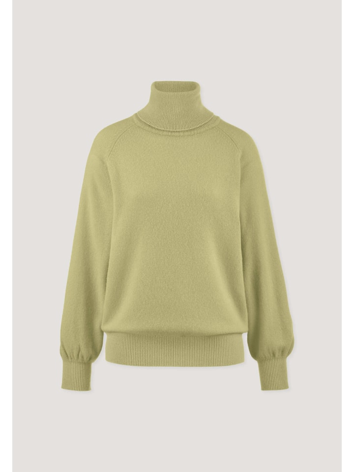 

Hessnatur Вязаный свитер с высоким воротником светло-мшистого цвета