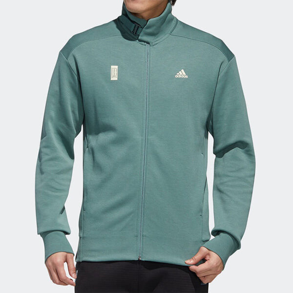 Куртка adidas WJ TT Cardigan Stand Collar Casual Sports Jacket Green, зеленый — фото 3