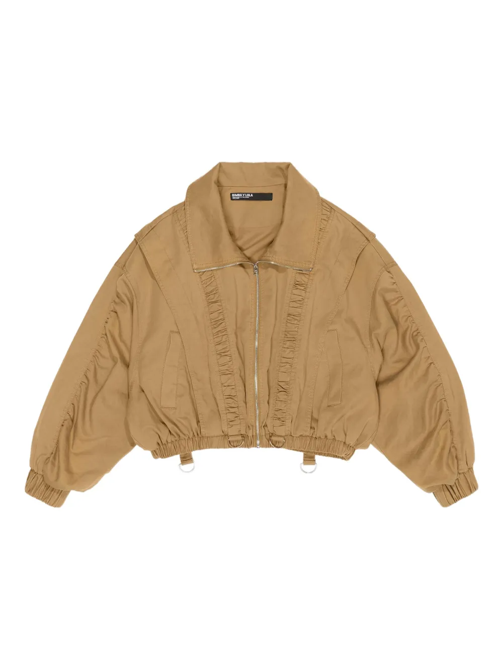 

Куртка на молнии со сборками Bimba Y Lola, коричневый