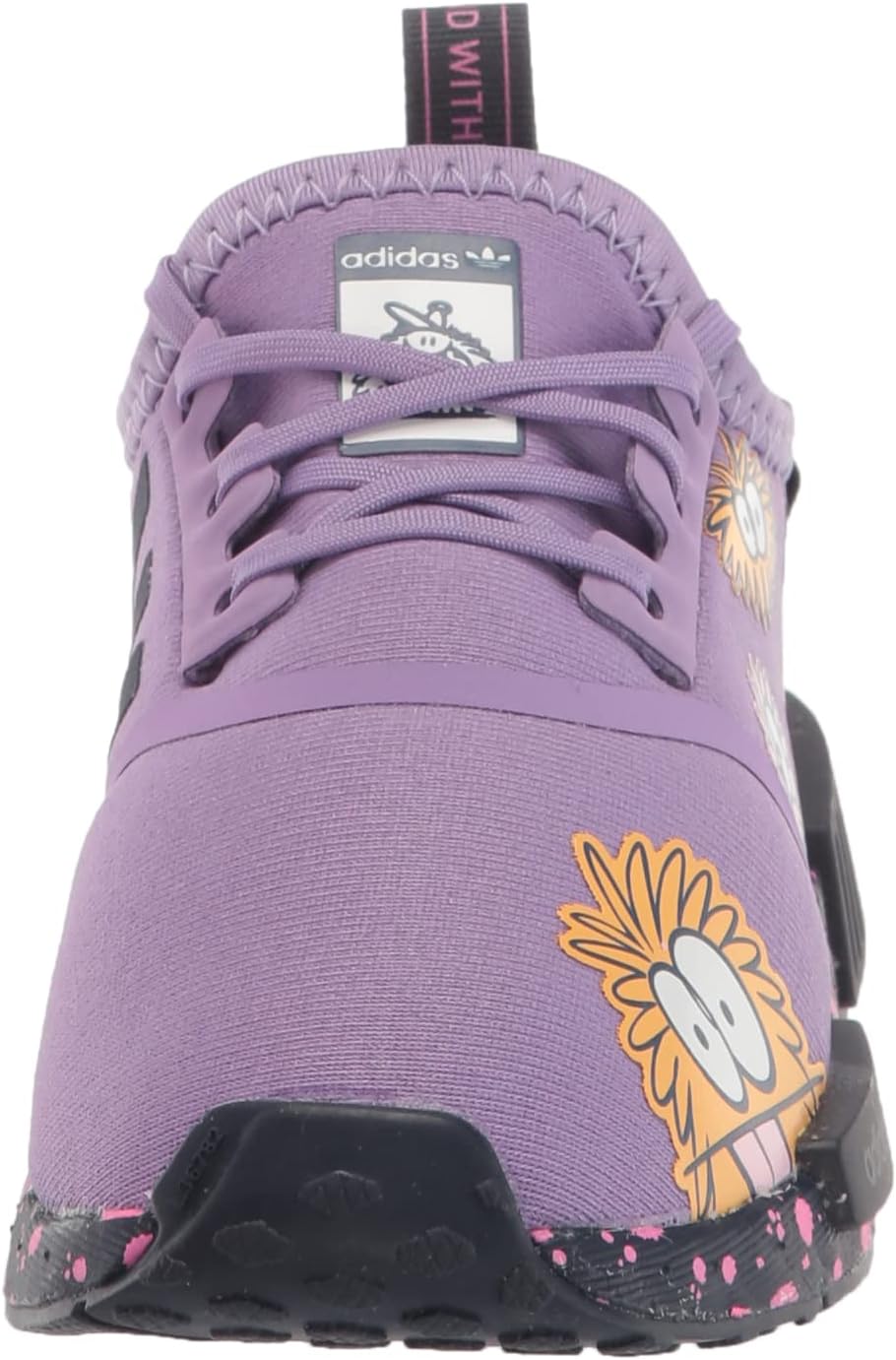 Кроссовки adidas Unisex-Child NMDr1 C (для маленьких детей), белый/синий/фиолетовый — фото 2
