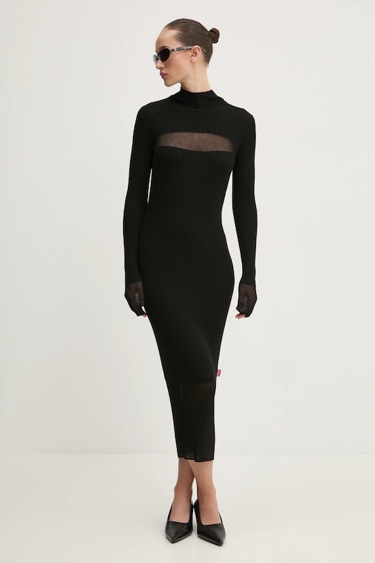 

Шерстяное платье M-SLINT DRESS Diesel, черный
