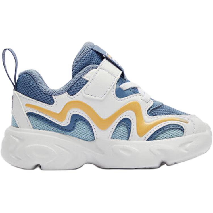 FILA KIDS Низкие противоскользящие износостойкие детские туфли сине-белого цвета для младенцев и малышей — фото 2