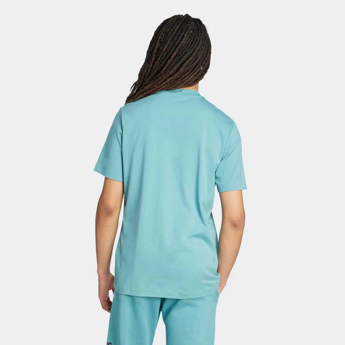 Мужская футболка Essentials Linear Single Jersey adidas, бирюзовый — фото 2