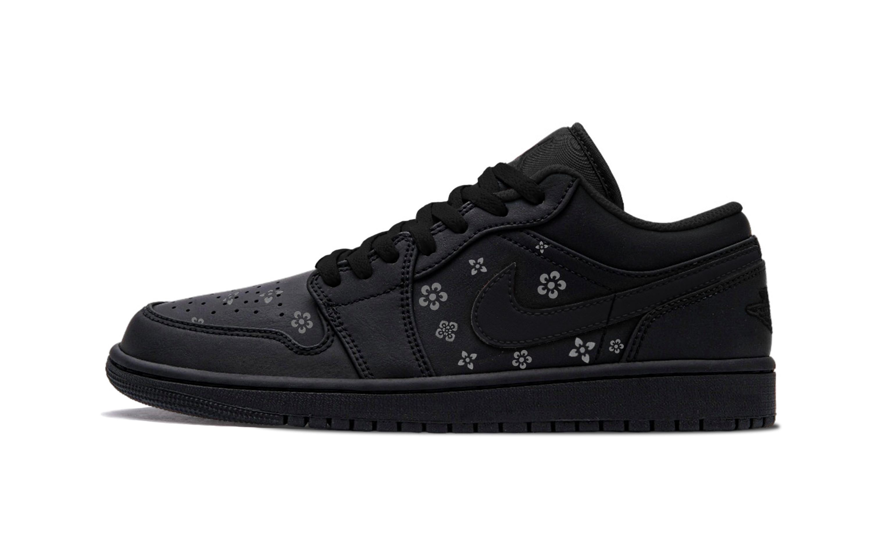 

Jordan Air 1 Paisley Cushioning, Wear Resistant Low top Vintage Basketball Shoes Men's Black