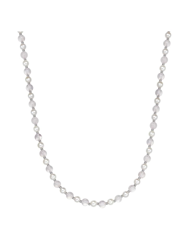 

True Rebels Колье из нержавеющей стали с жемчужиной из розового кварца