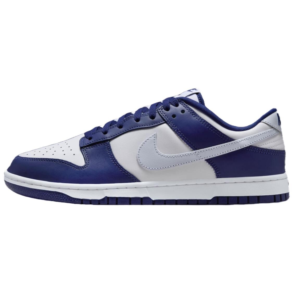 Кроссовки Nike Dunk Skateboarding Shoes Men Low-top White - Dark Blue - Gray, белый/синий