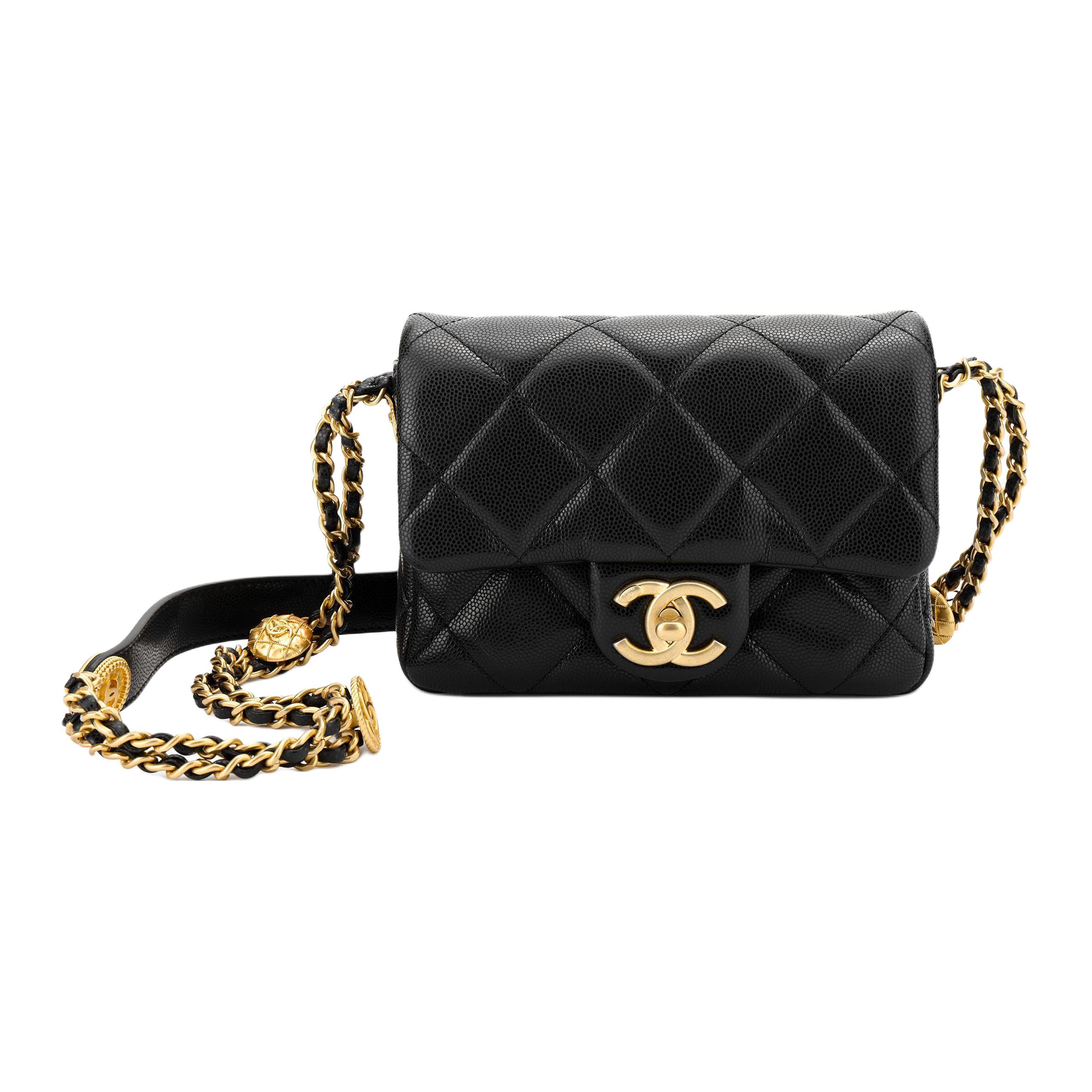 

CHANEL Текстурированная кожаная сумка через плечо
