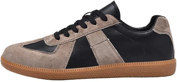 

Мужские кроссовки с цветными блоками, легко очищаемые, с хорошим сцеплением, дышащие, на шнуровке, мужская обувь Azttoztto, черный