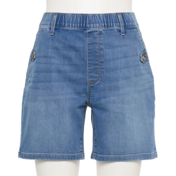 

Женские современные шорты без застежек Croft & Barrow, цвет medium wash