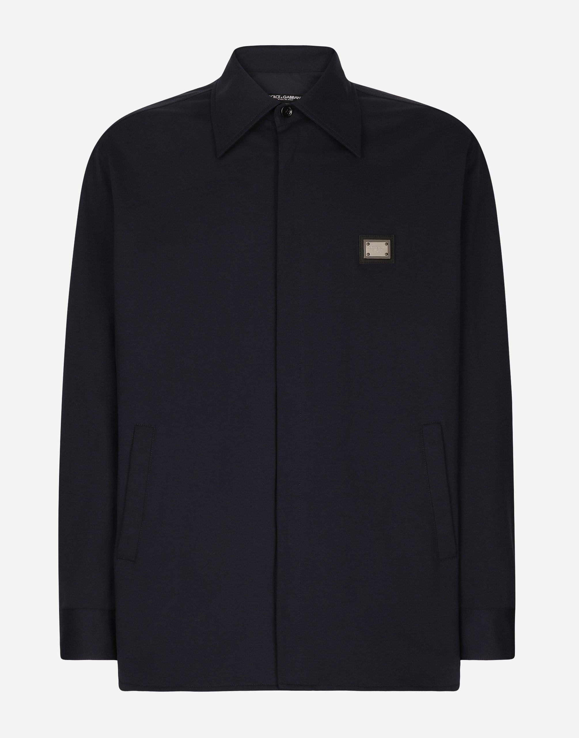 

Рубашка из технической ткани с биркой Dolce & Gabbana, синий