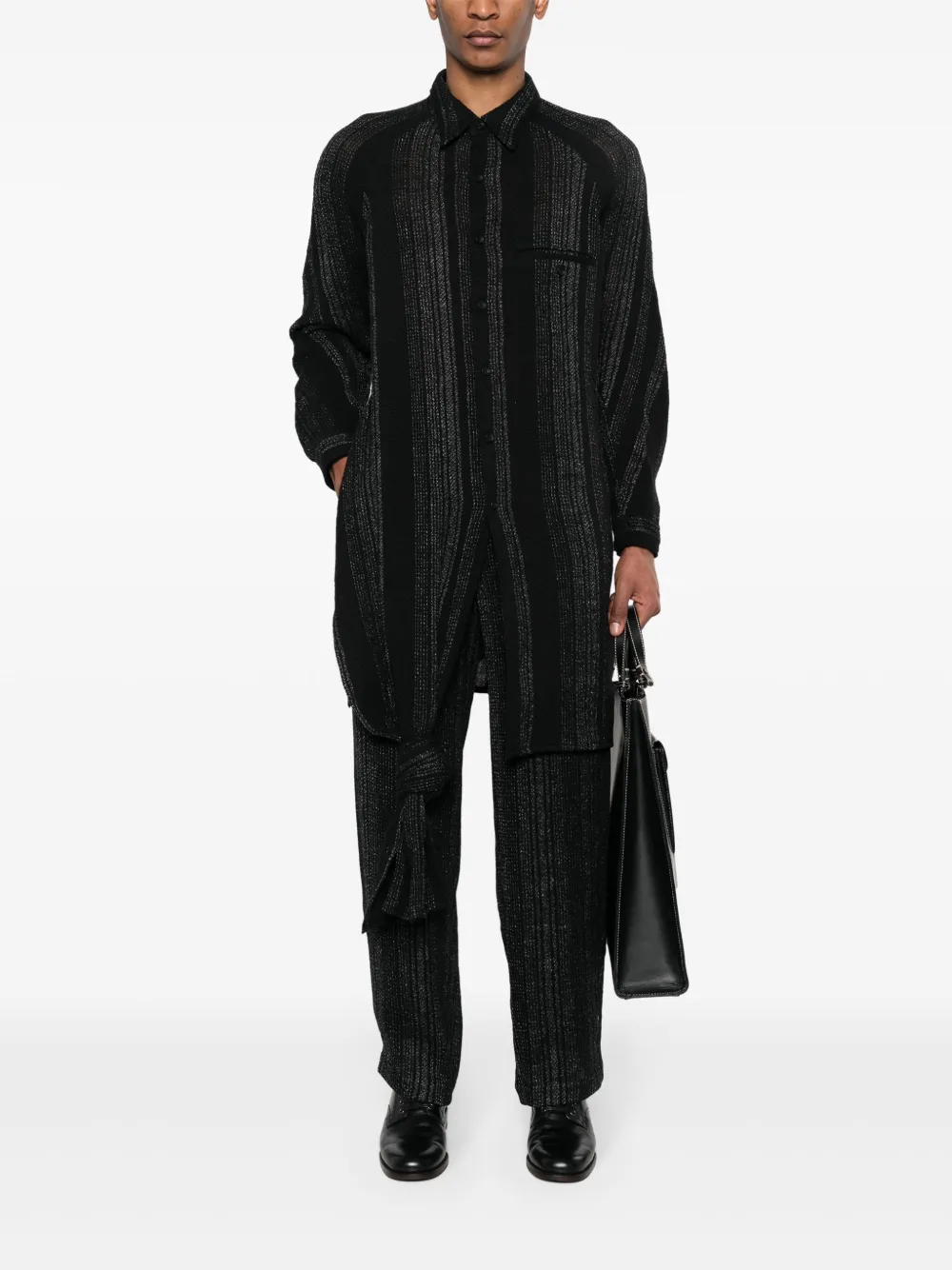 Брюки широкого кроя Yohji Yamamoto, черный — фото 2