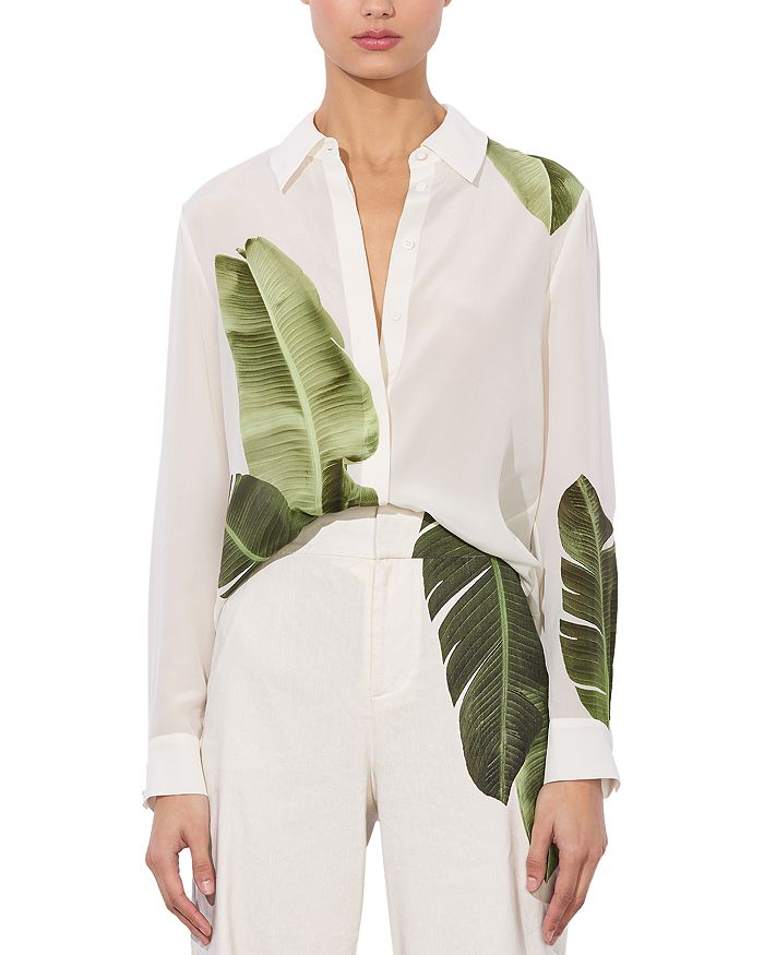 

Alice and Oliva Willa Шелковая Блузка Alice and Olivia, белый