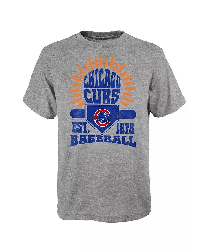 

Серая футболка Chicago Cubs Sun Burst для мальчиков и девочек Outerstuff, серый