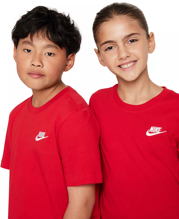 Футболка с вышитым логотипом и принтом в спортивном стиле Nike, красный — фото 3