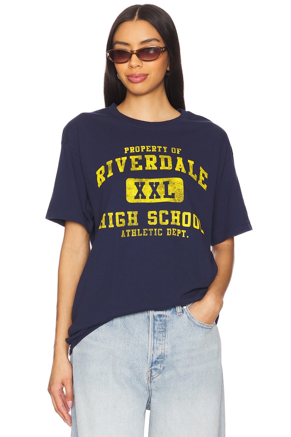 

Футболка с коробчатым кроем Archie Riverdale High School от Philcos, navy
