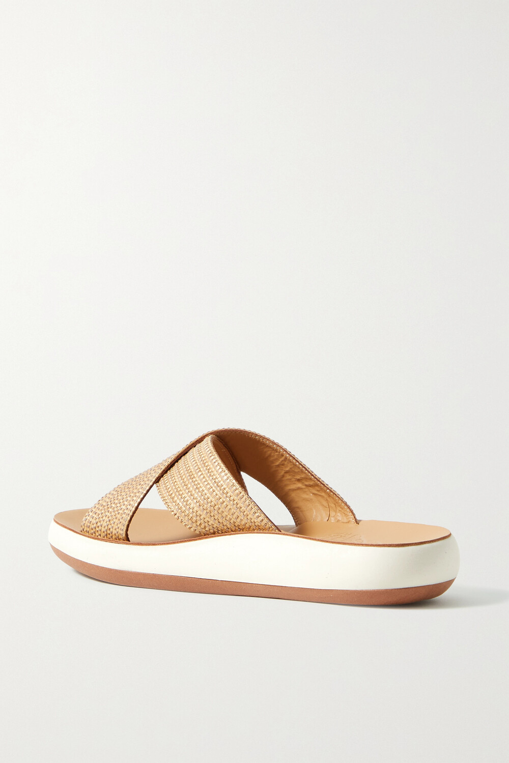 ANCIENT GREEK SANDALS шлепанцы Thais из плетеной рафии, песочный
