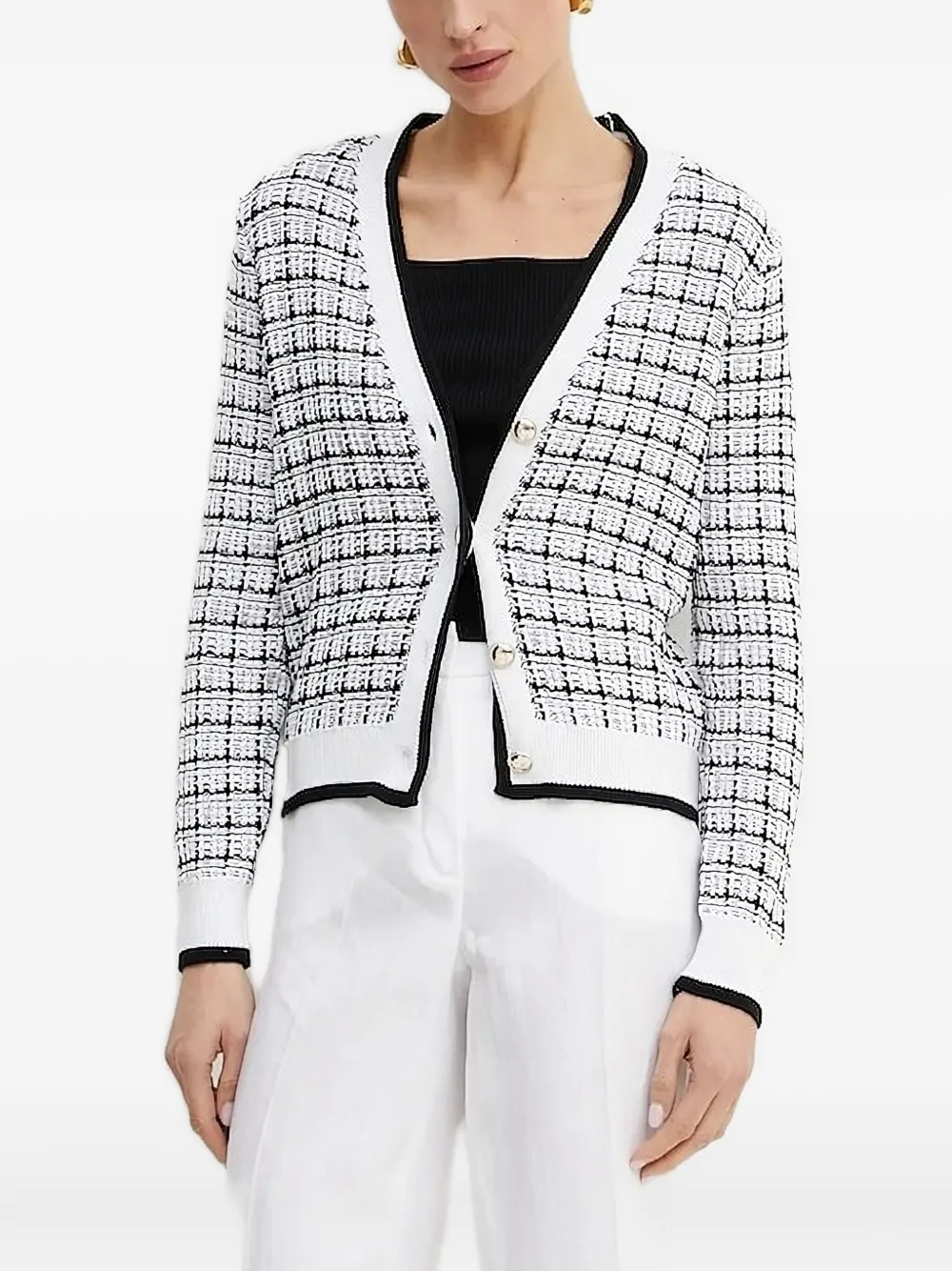 

Кардиган в клетку GUESS USA, белый