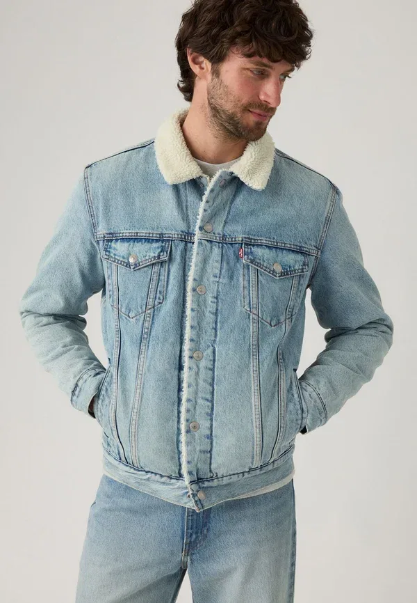 Джинсовая куртка-тракер Levi'S, цвет кентукки-блю шерпа