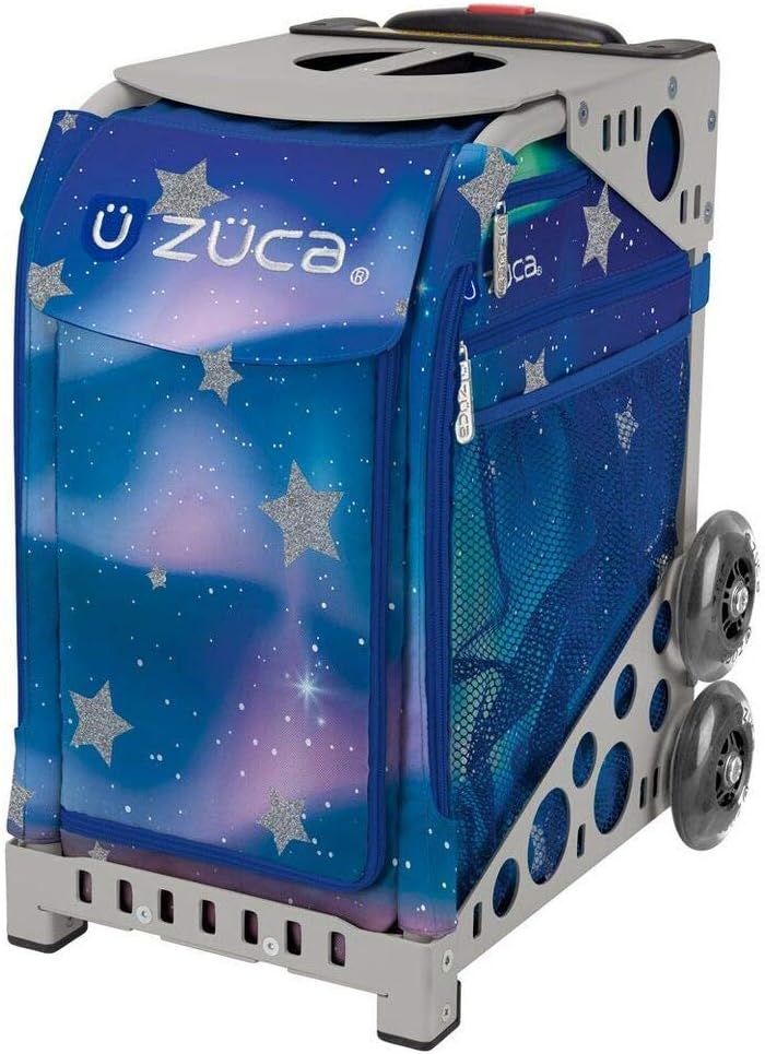 

Спортивная сумка-вкладыш ZUCA Aurora с серой рамой и мигающими колесами, Синий, Спортивная сумка-вкладыш ZUCA Aurora с серой рамой и мигающими колесами