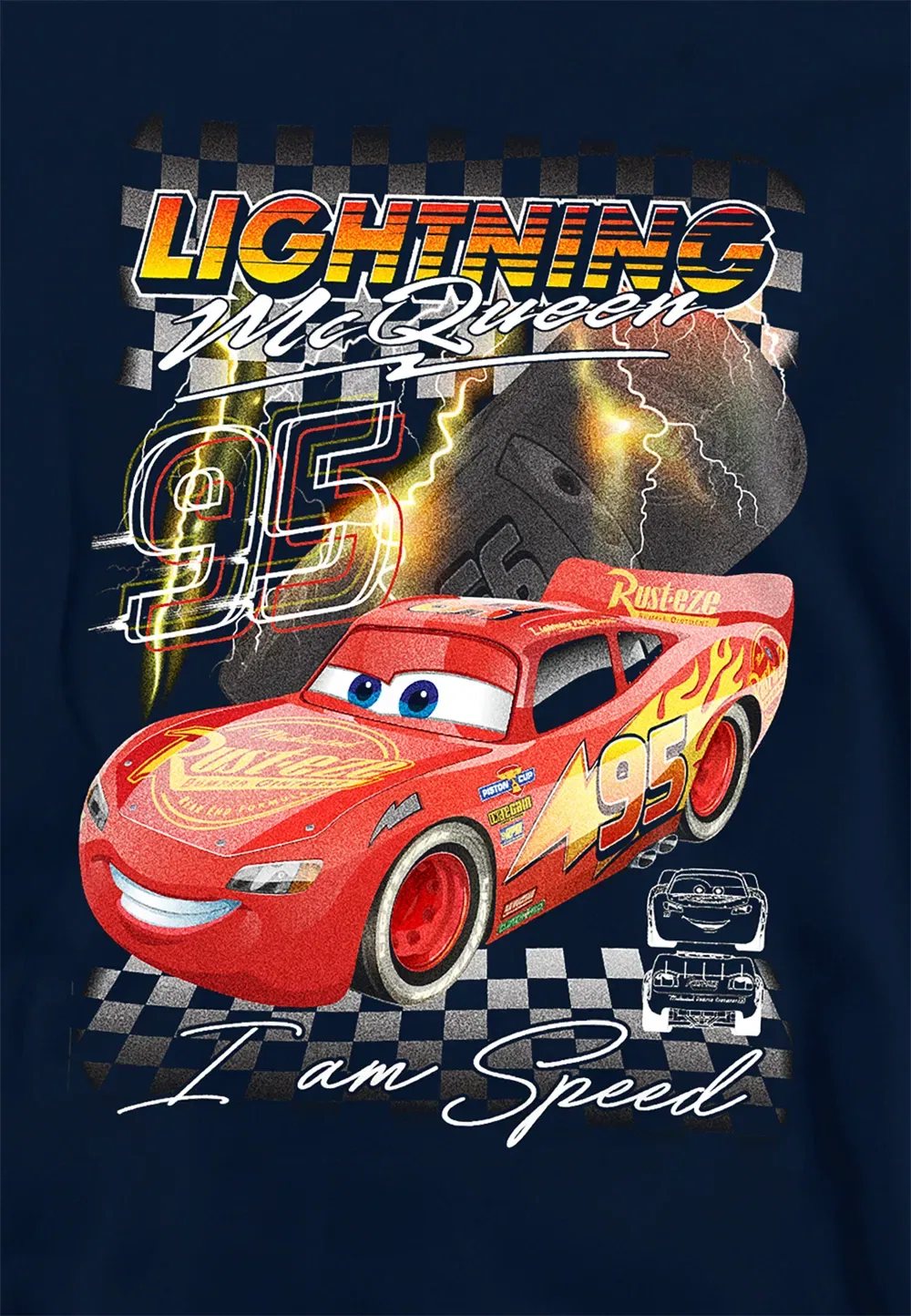 Детская худи Lightning McQueen I Am Speed, Disney, темно-синий — фото 2