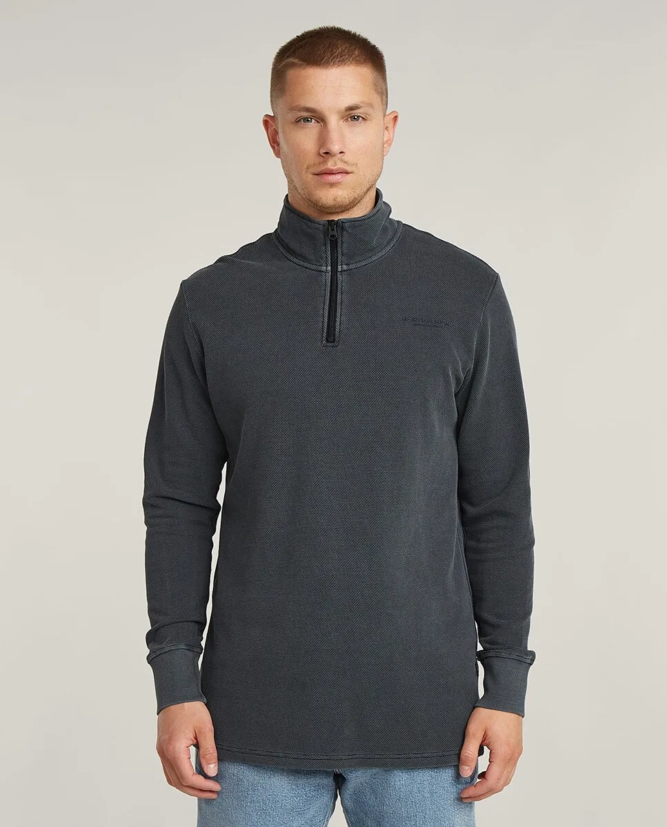 

Футболка мужская Overdyed с полумолнией G-Star Raw, синий