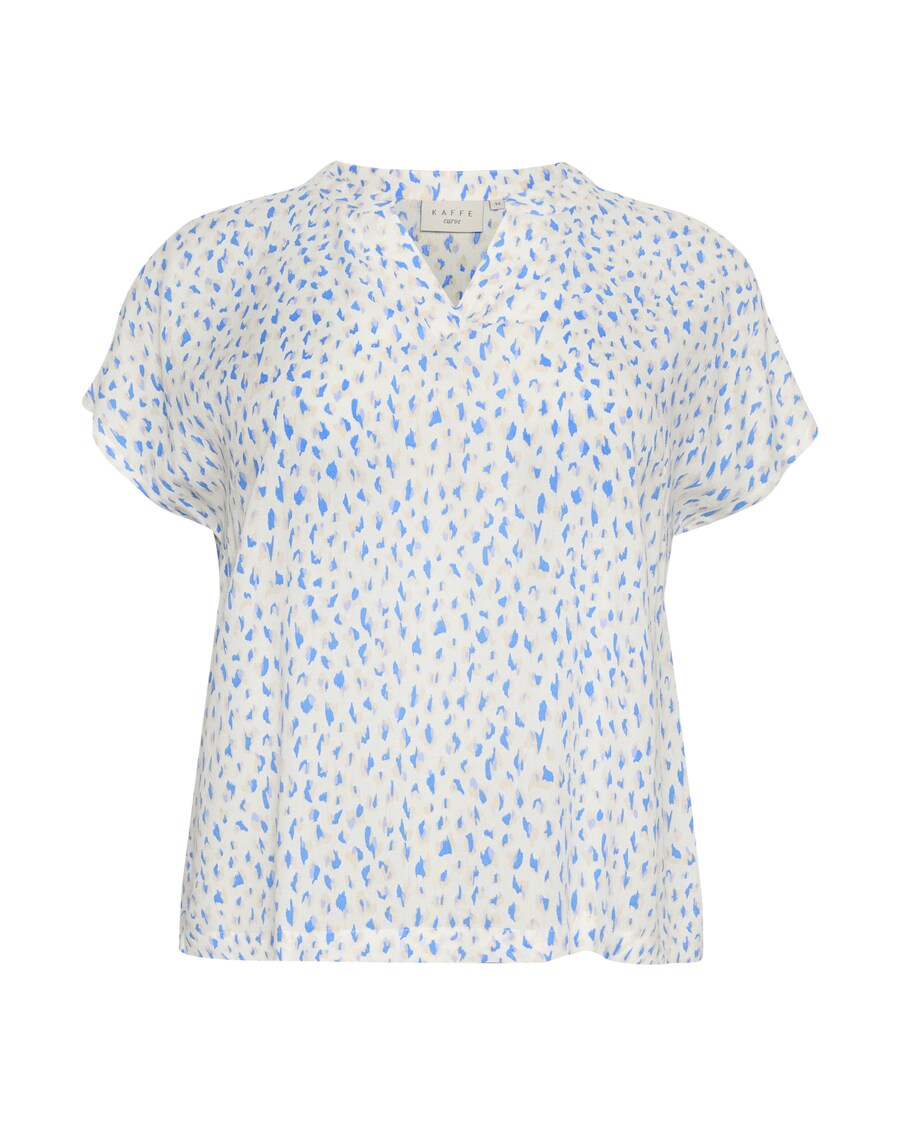 

Блузка KAFFE CURVE Canny, цвет Sky blue/White