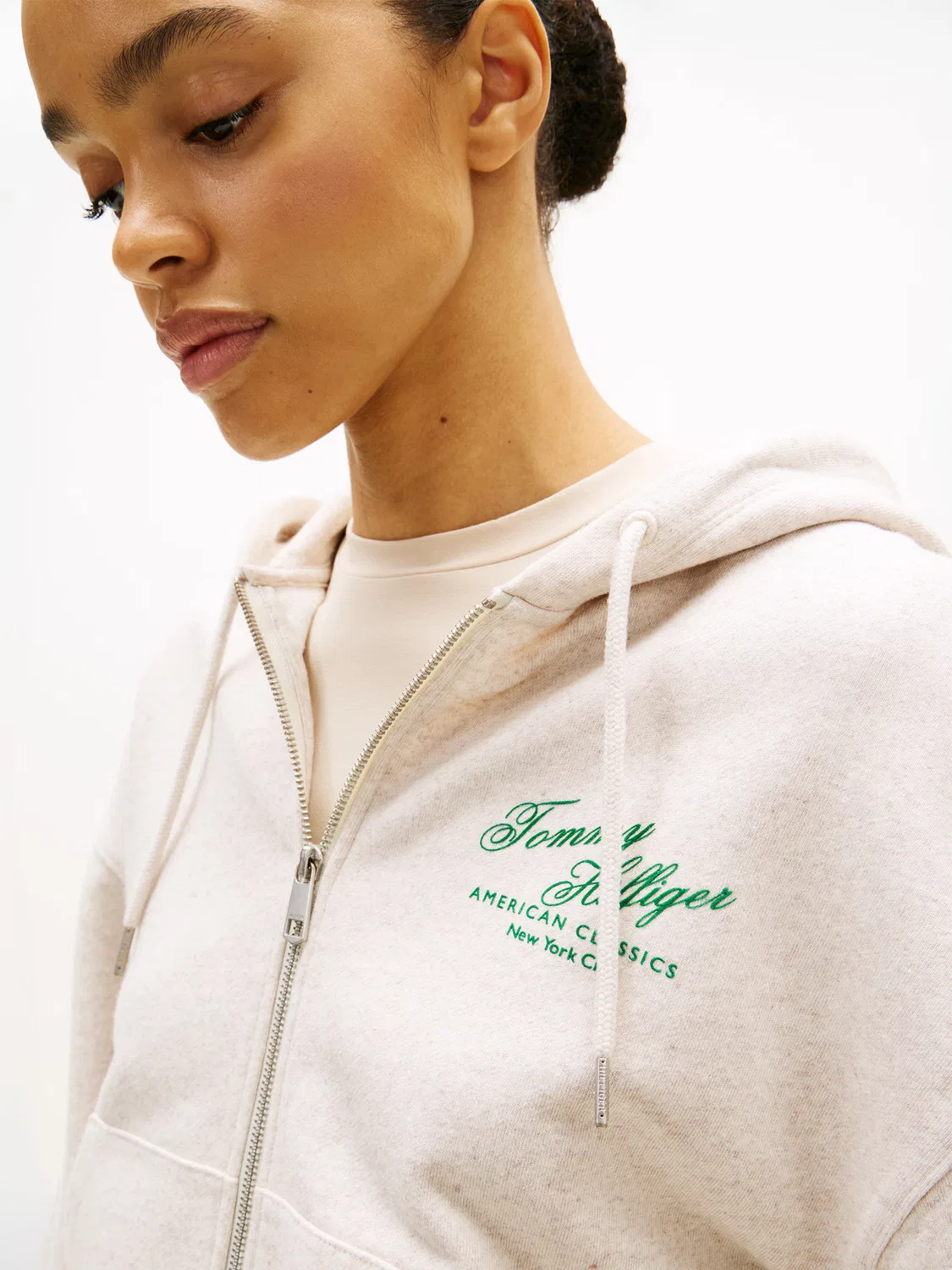 Толстовка на молнии Tommy Hilfiger, Light Beige — фото 2