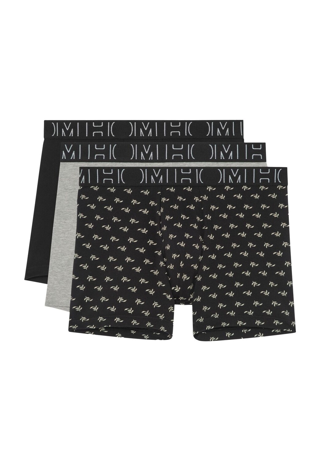 

Трусы, 3 шт., пояс с логотипом, мужские HOM, цвет Black Black