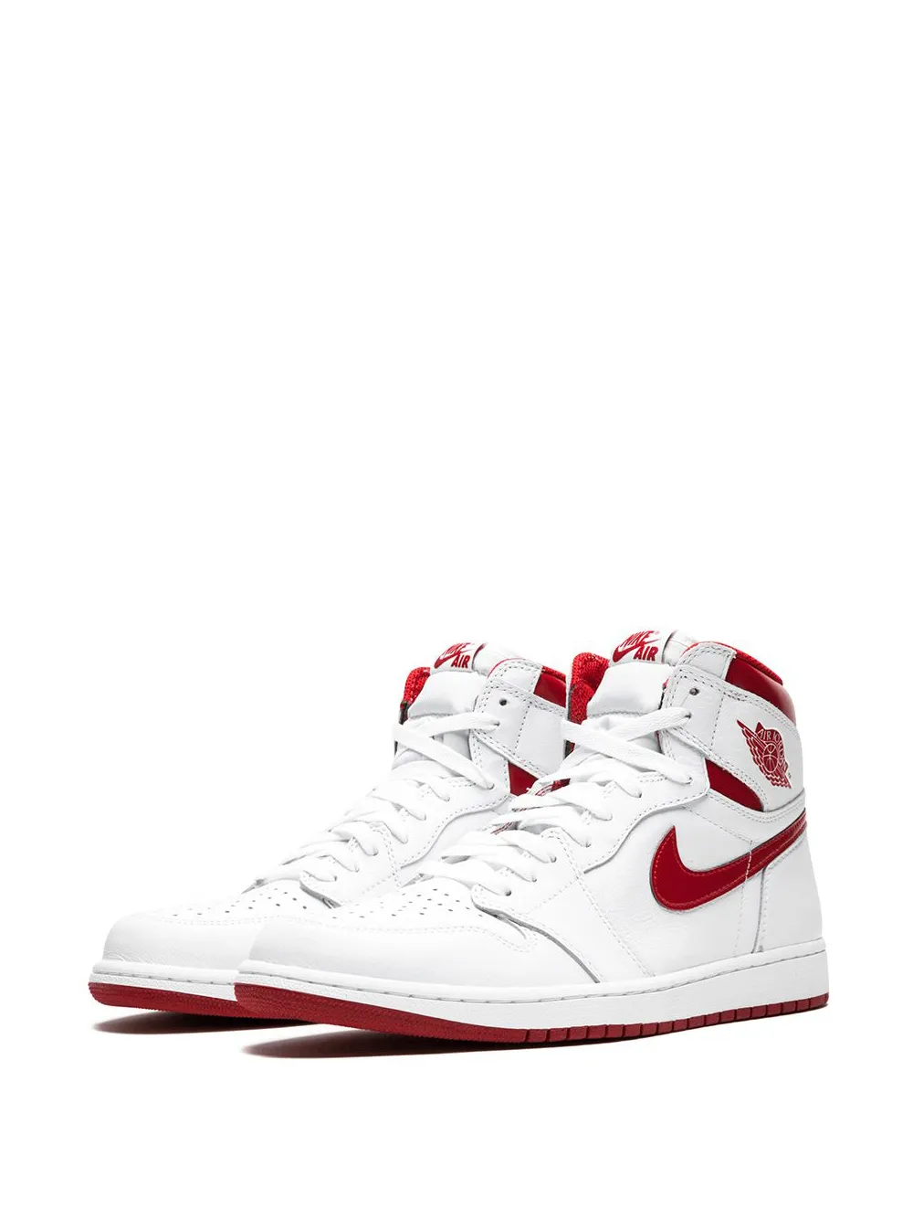 Кроссовки Air 1 Retro High OG «Красный металлик» Jordan, белый — фото 2
