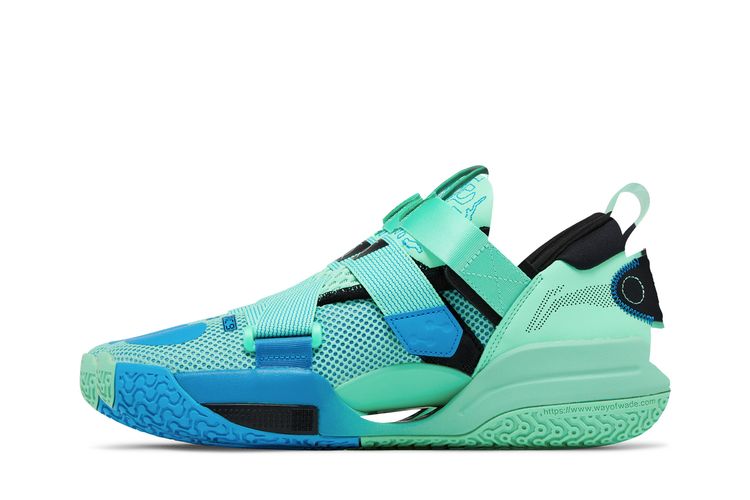 Кроссовки Wade All City 9 V2 'Neon Azure Green', зеленый — фото 3