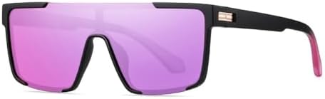 

Солнцезащитные очки в полуободковой оправе 2026 года с популярным зеркальным покрытием, предназначенные для вождения и защиты от УФ-излучения UV400 MTZJH, Pruple Mirror