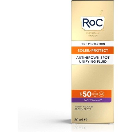 Soleil-Protect Unifying Fluid против коричневых пятен Spf50 Солнцезащитный крем для лица 50 мл, Roc — фото 3