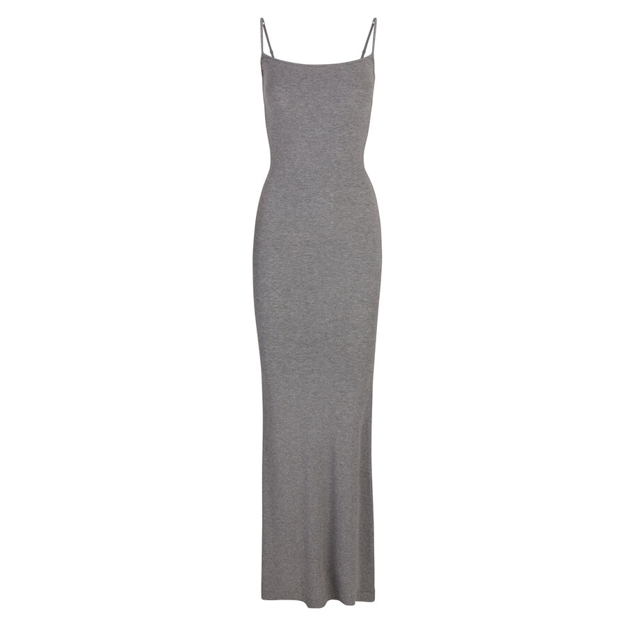 

Длинное платье-комбинация SKIMS Soft Lounge, цвет Heather Grey