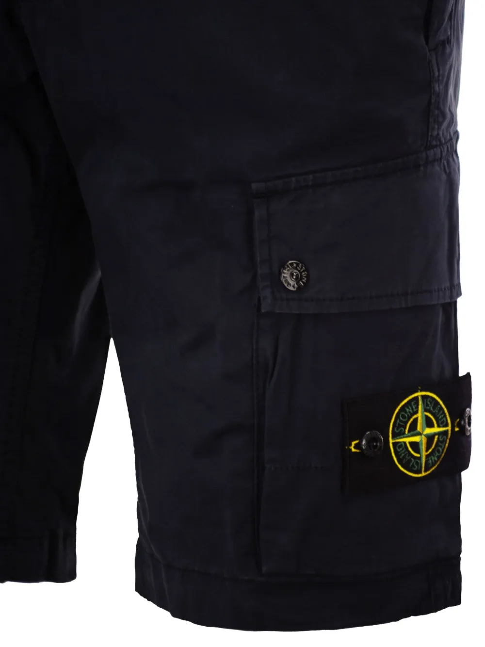Бермуды с накладными карманами и молниями Stone Island, синий — фото 4