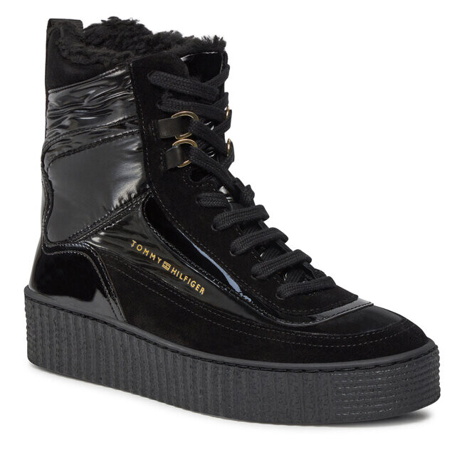 Ботинки Tommy Hilfiger PatentLaceup City, черный