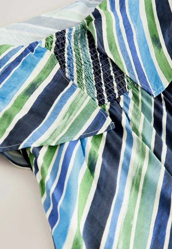 Платье Regular fit bandeau scarf detail midi dress Next, синяя полоска — фото 3