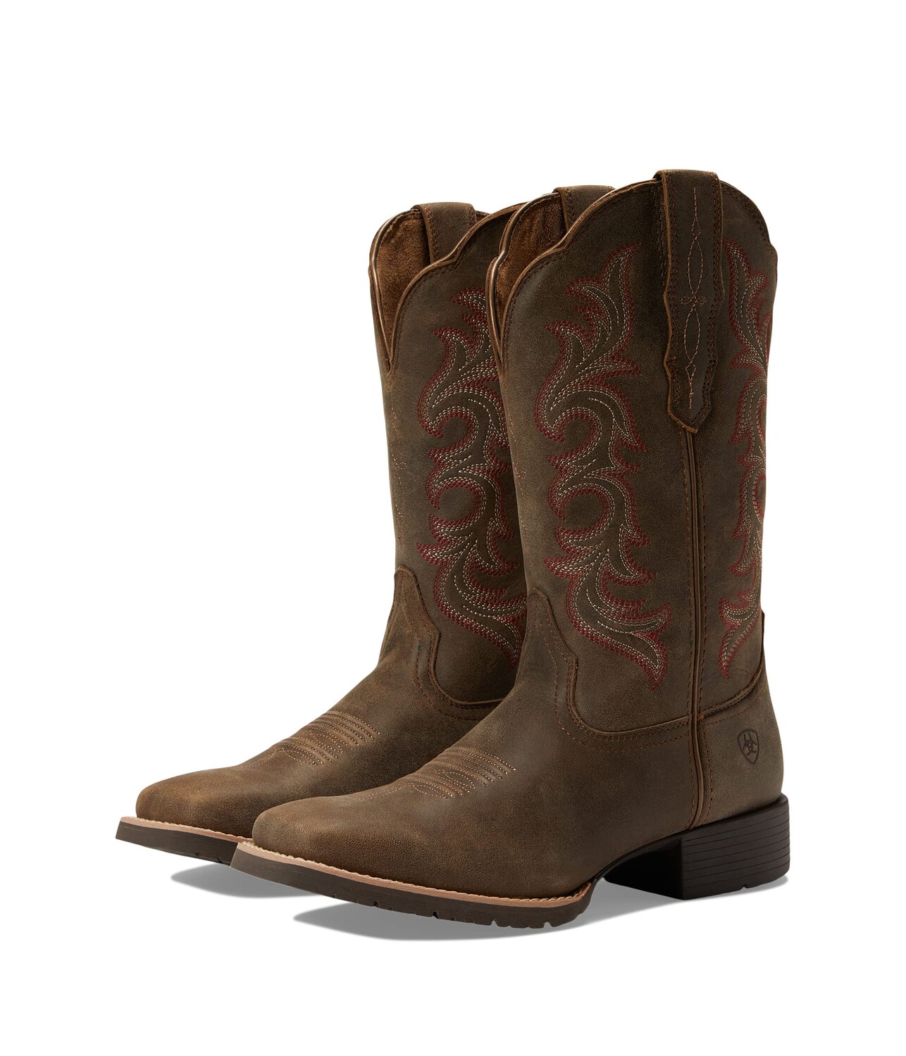 Сапоги женские Ariat Hybrid Rancher Stretch Fit ковбойские с вышивкой, коричневый — фото 2