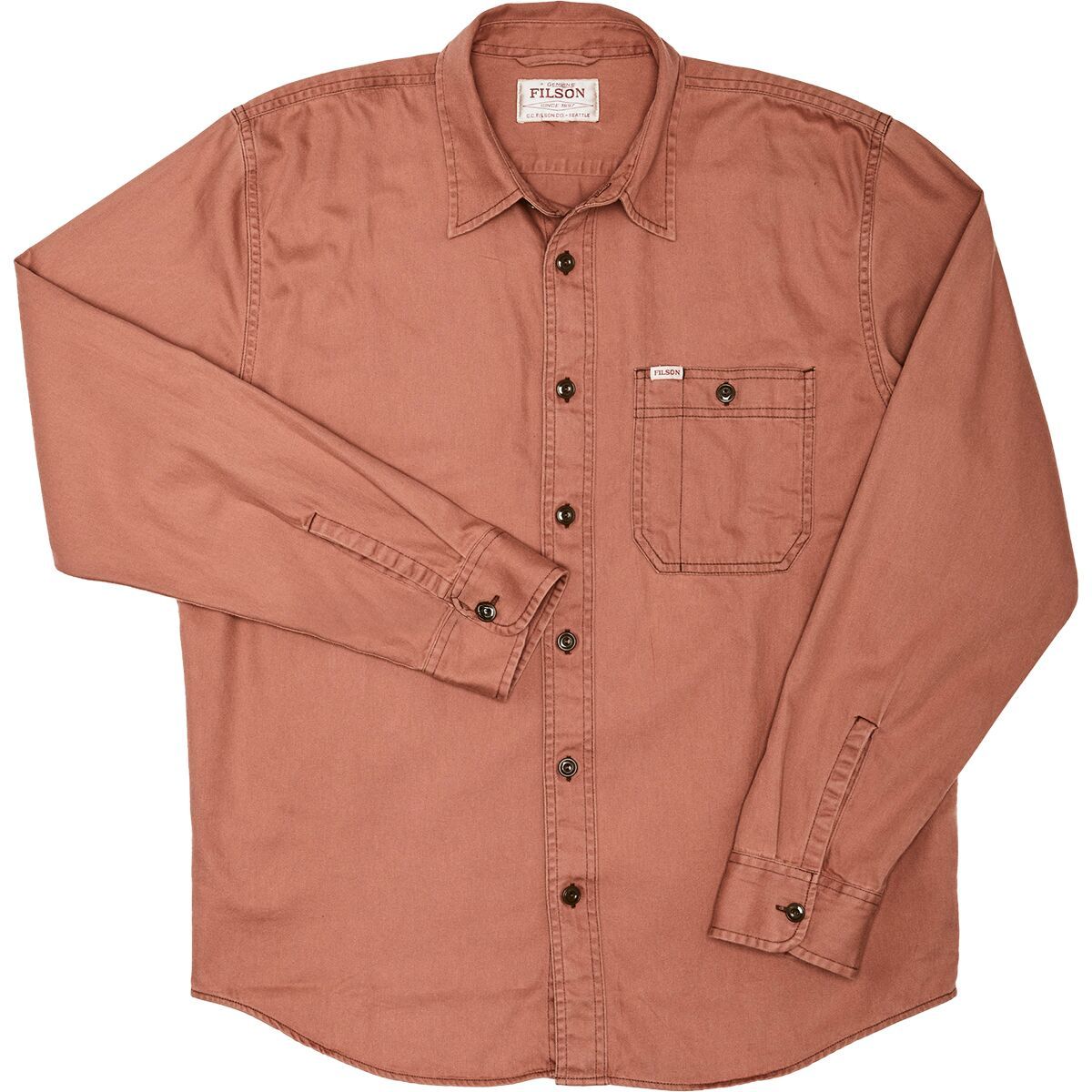 

Корабельная рубашка из тонкого твила Filson, цвет sunburn