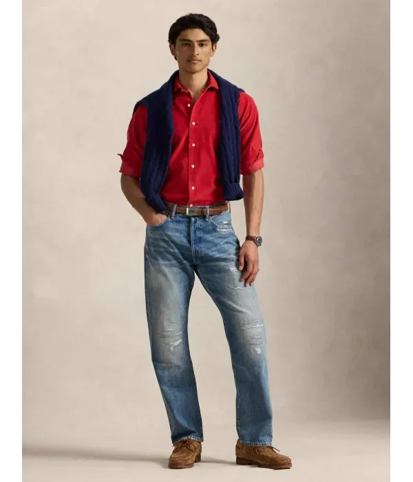 Вельветовая рубашка custom fit Polo Ralph Lauren, красный — фото 2