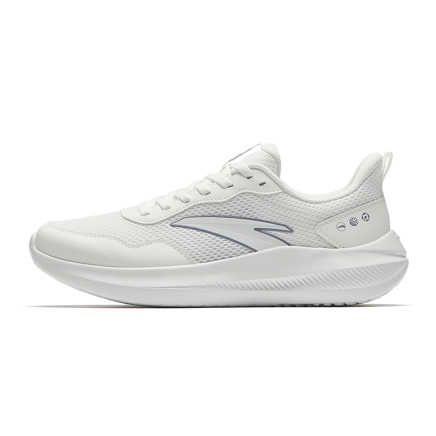 

ANTA Женские кроссовки Low top Casual City Commute Running Papyrus White/Mist Gray с амортизацией, легкие, нескользящие