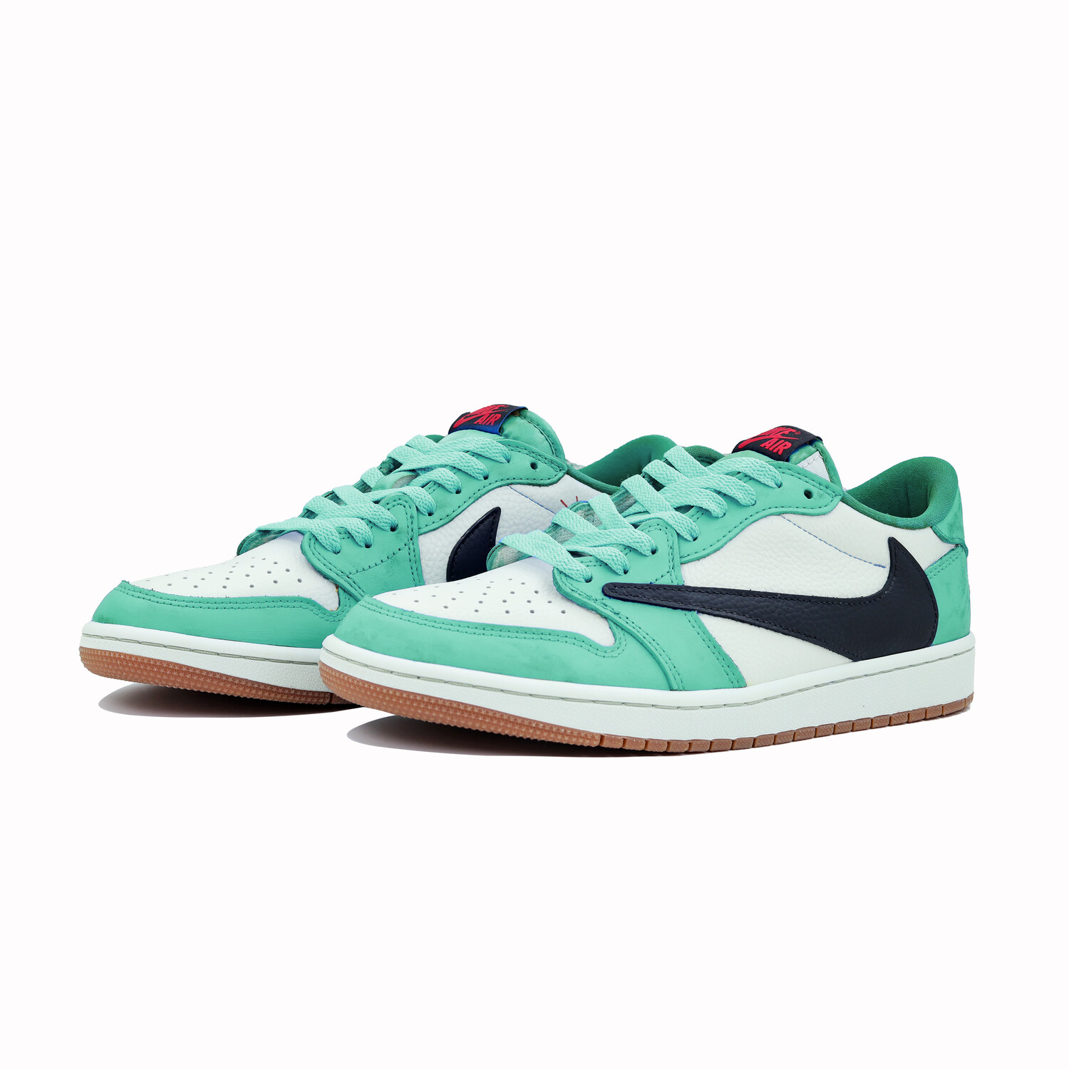 Кроссовки Travis Scott Travis Scott X Air Jordan Vintage Basketball Shoes Women's Low-top White/black, зеленый