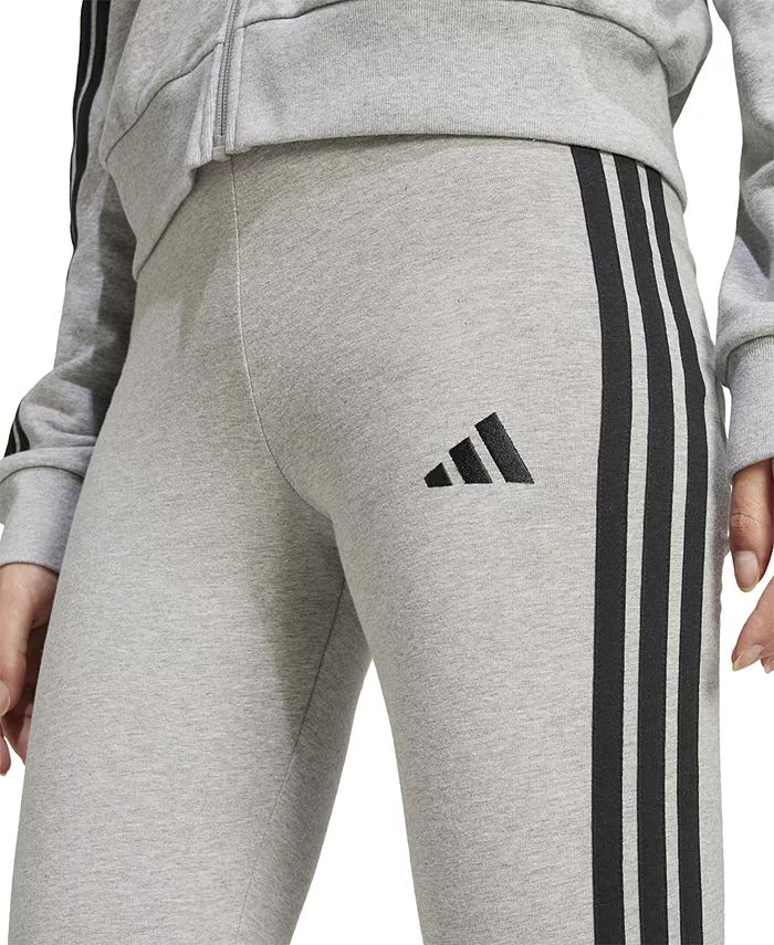 Женские облегающие леггинсы с высокой посадкой и полной длиной adidas, серый — фото 4