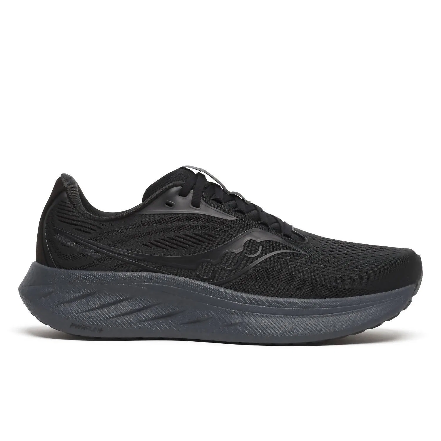 SAUCONY Мужские беговые кроссовки Ride 18, черный/тень — фото 2