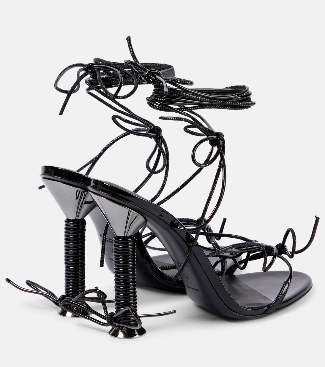 Сандалии Bobine 110 с кожаной подкладкой Alaïa, цвет noir/argent — фото 2