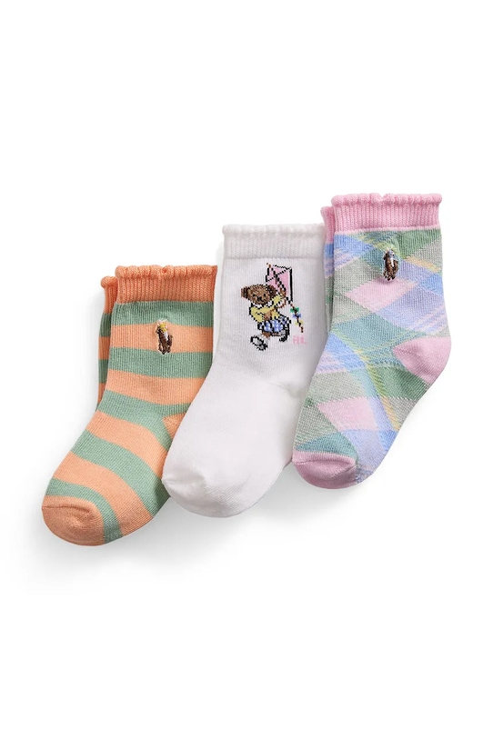 

Детские носки 3 пары Polo Ralph Lauren, розовый
