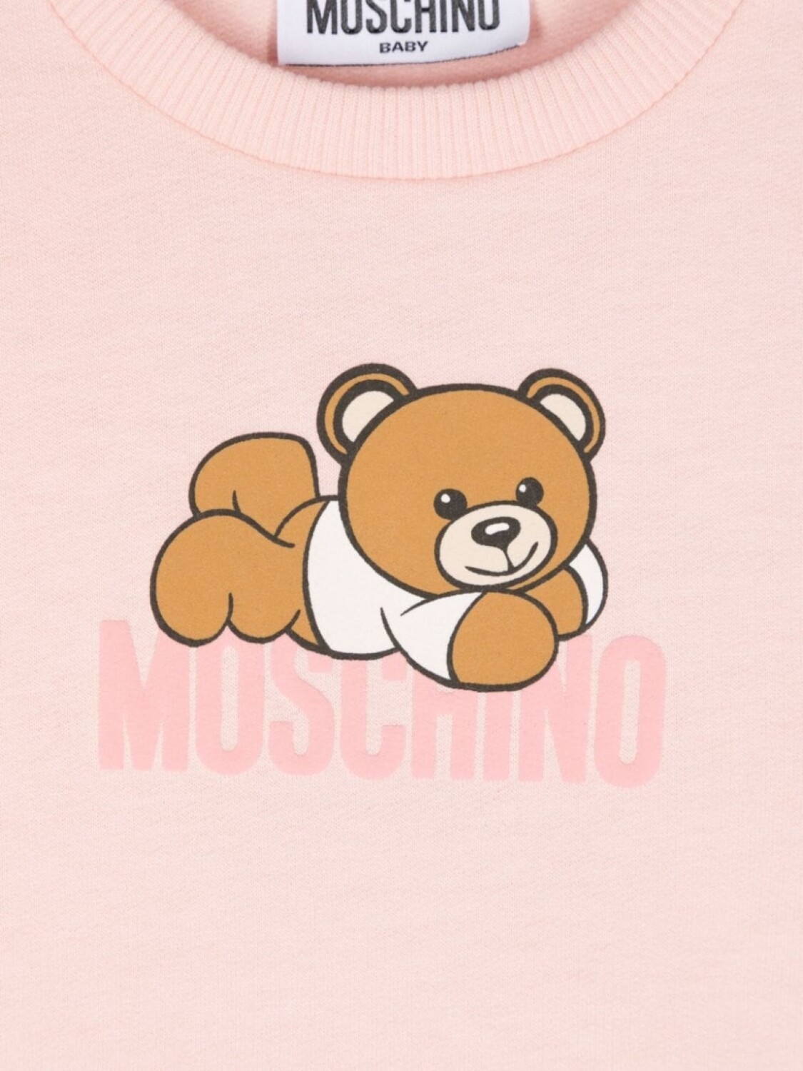 Moschino Kids платье с принтом Teddy Bear, розовый — фото 3