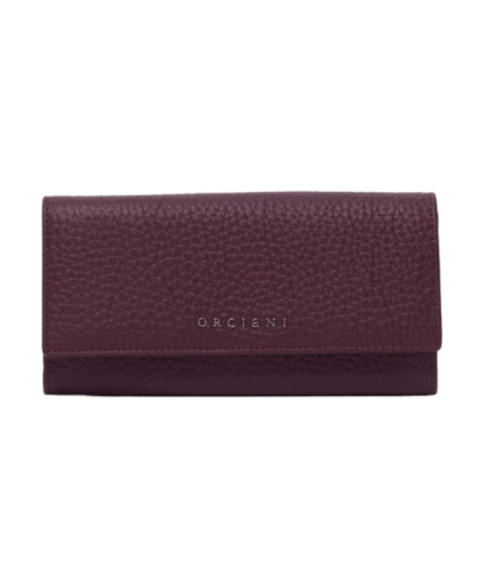 

Кожаный кошелек с защитой от RFID в стиле «кьянти» Orciani, фиолетовый