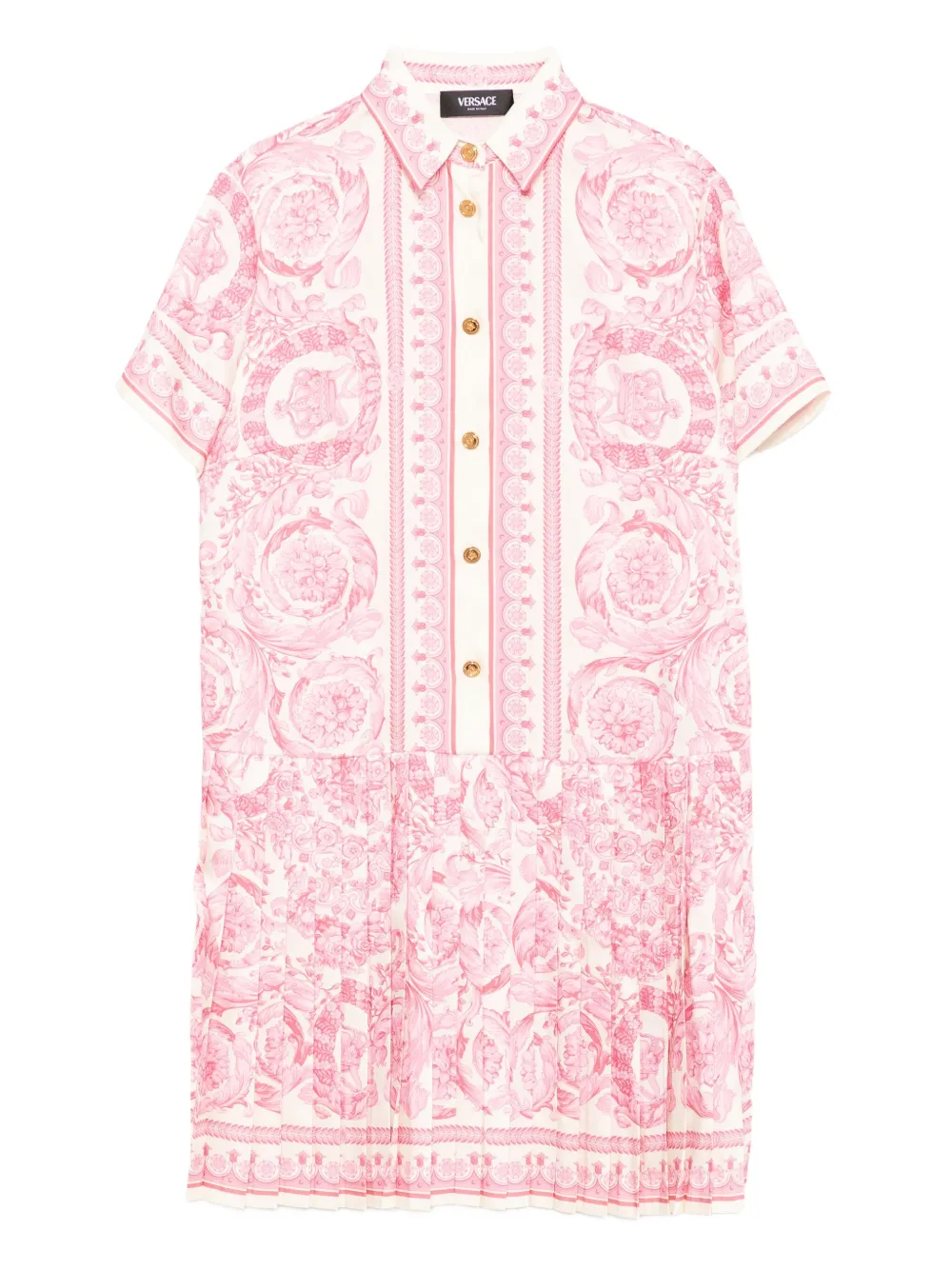 

Платье с принтом Barocco Foulard Versace Kids, розовый