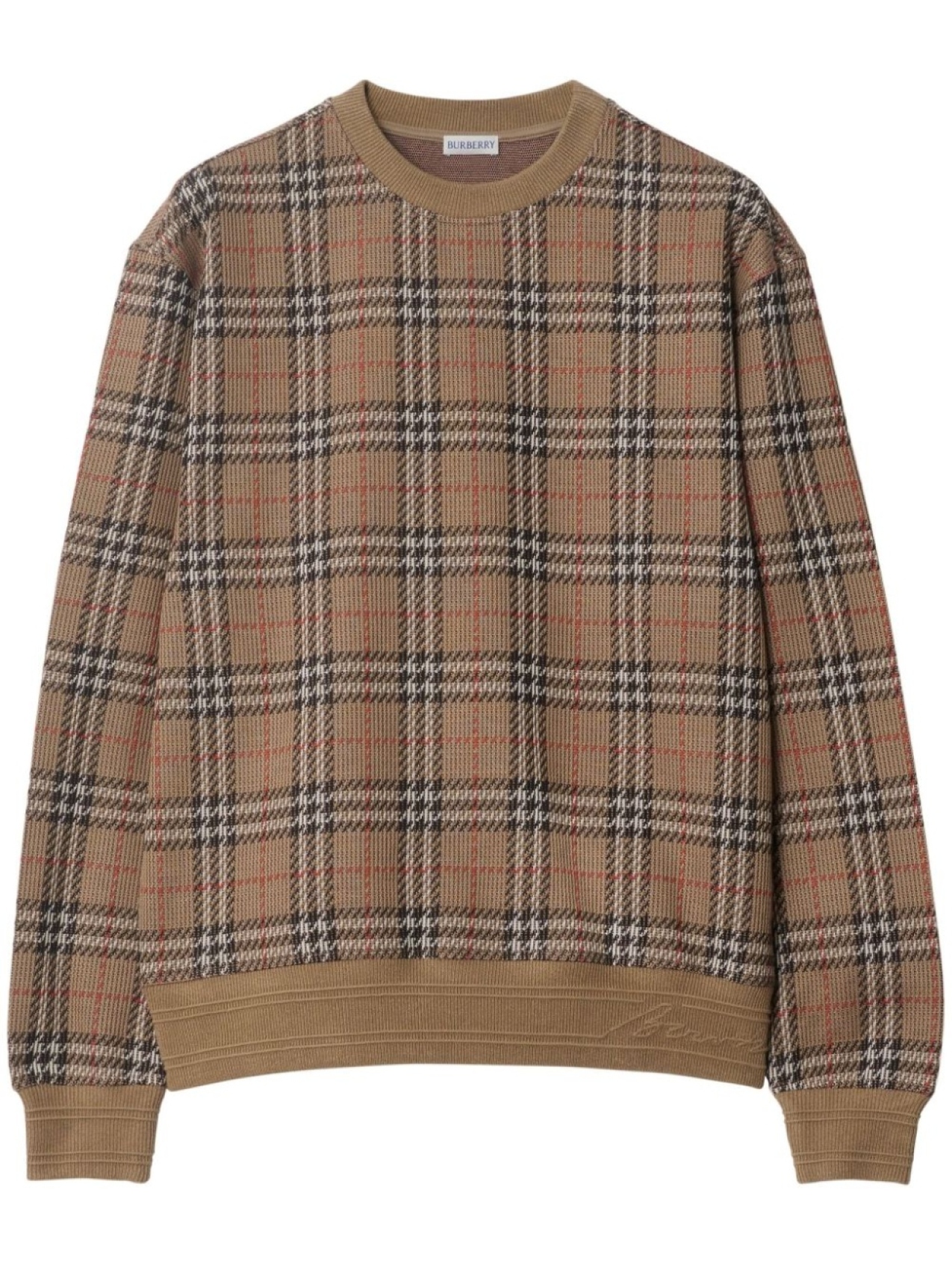 

Burberry джемпер в клетку Vintage Check, коричневый